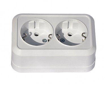 Розетка 2-а зовнішня із з/к (кераміка) GISelt Aurora (10/200 шт.) (00000013057)