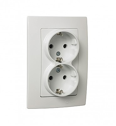 Розетка, 2-а  з зазем. MAKEL Lillium Natural Kare (00000030793)