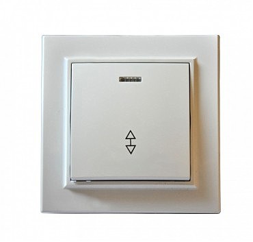 Вимикач 1-й прохідний з підсвічуванням прихований Milana GISelt (10/200 шт.) (00000012250)