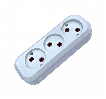 Колодка для подовжувача 3-а без з/к GISelt (20/200 шт.) (00000112151)