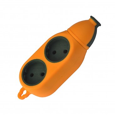 Колодка 2-а без з/к будівельна, помаранчева, ударостійка одностороння каучукова (300 шт/ящ) (00000113251)