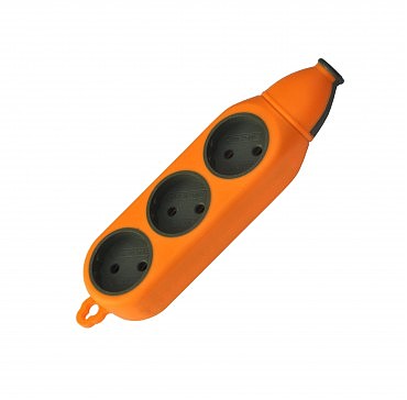 Колодка 3-а без з/к будівельна, помаранчева, ударостійка двостороння каучукова (200 шт/ящ) (00000113240)