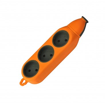 Колодка 3-а без з/к будівельна, помаранчева, ударостійка одностороння каучукова (240 шт/ящ) (00000113242)