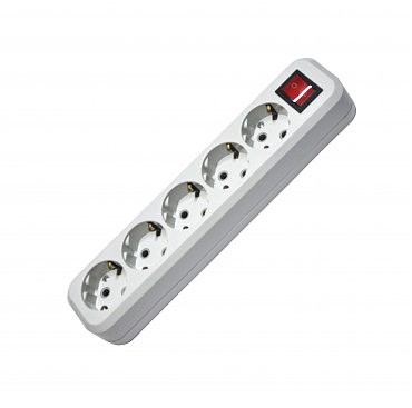 Колодка для подовжувача 5-а з з/к з вимикачем GISelt (12 шт.) (00000013073)