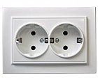 Розетка 2-я с з/к прихована (керам.) Milana GISelt (10/200 шт.)