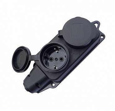 Колодка 2 гнізда із з/к каучук GISelt (6/120 шт.) (00000097779)