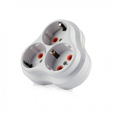 Трійник-ромашка в розетку із з/к (4/48 шт) GISelt (00000112127)