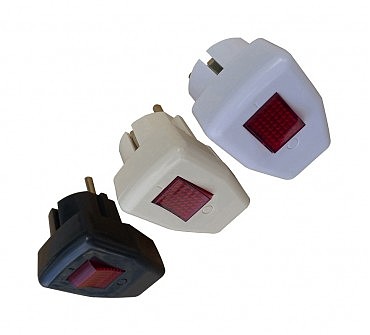 Вилка бічна з з/к з вимикачем (20 шт.) GISelt (00000012285)