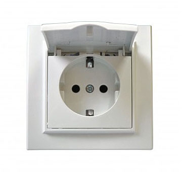 Розетка 1-а з з/к з кришкою прихована Milana GISelt (10/200 шт.) (00000012255)