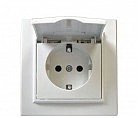 Розетка 1-а з з/к з кришкою прихована Milana GISelt (10/200 шт.)