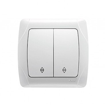 Вимикач 2 скр прохідний Кармен (00000000014)