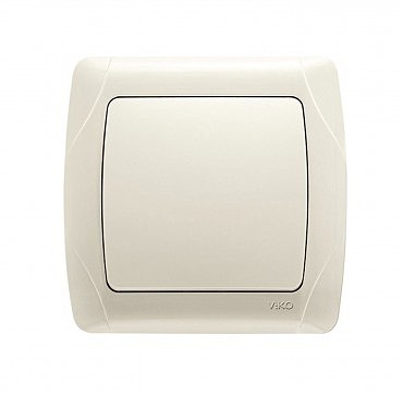 Вимикач 1 скр Кармен крем (00000000032)