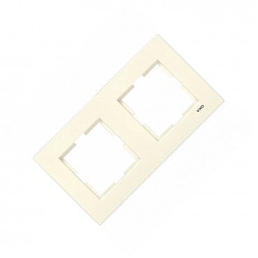 Рамка 2-я горизонтальная Карре крем (00000000249)