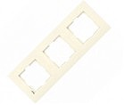 Рамка 3-я вертикальная Карре крем