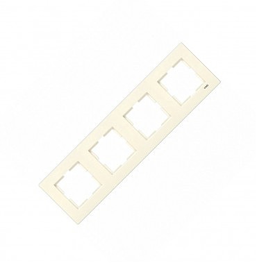 Рамка 4-я горизонтальная Карре крем (00000000253)