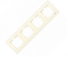 Рамка 4-я горизонтальная Карре крем