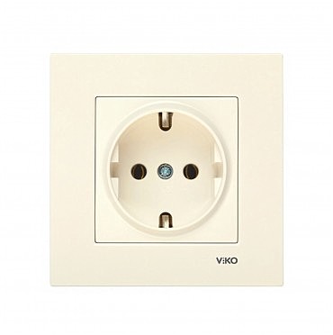 Розетка 1 скр c з/к Карре крем (00000000242)