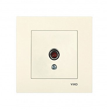 Розетка TV (телевиз.) концевая Карре крем (00000000245)