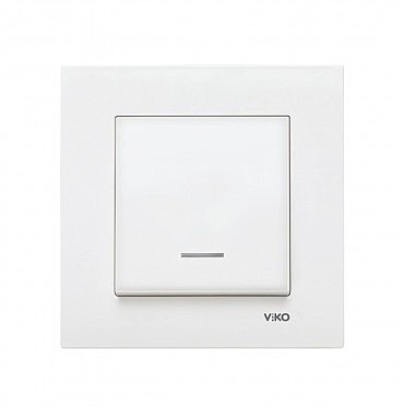 Вимикач 1 скр з підсвічуванням Карре (00000000205)