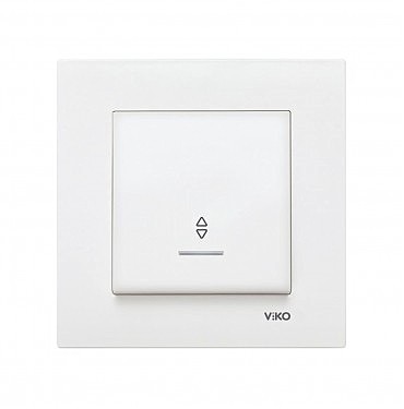 Вимикач 1 скр прох. з підсвічуванням Карре (00000000558)