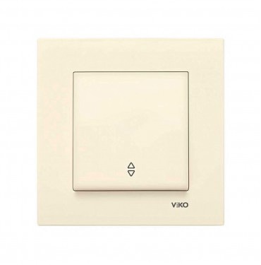 Вимикач 1 скр прохідний Карре крем (00000000235)