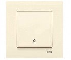 Вимикач 1 скр прохідний Карре крем