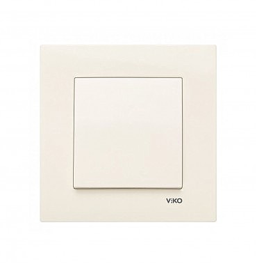 Вимикач 1 скр Карре крем (00000000230)