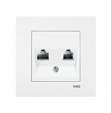 Розетка комп'ют + розетка tf телефон Карре (00000000219)