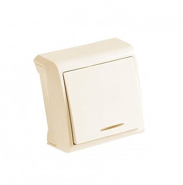 Выключатель 1 с подсветк откр Вера крем (00000000564)