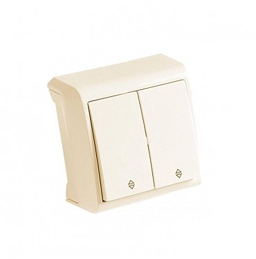 Выключатель 2кл. проходной  откр. Вера  крем (00000106968)