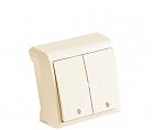 Выключатель 2кл. проходной  откр. Вера  крем