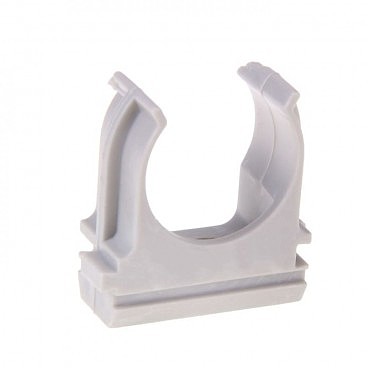 Кріплення д/труб(кліпса) д 25 мм сірий по 100шт (00000004442)