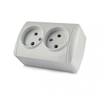 Розетка 2-а зовнішня без з/к (6/72), Viktori GISelt (00000112122)