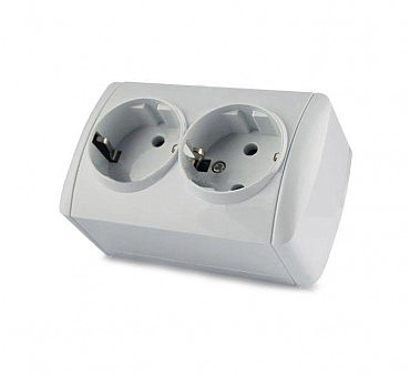 Розетка 2-а зовнішня c з/к (5/60), Viktori GISelt (00000112123)