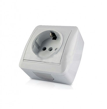 Розетка 1-а зовнішня c з/к (10/120), Viktori GISelt (00000112121)