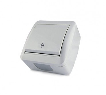 Вимикач 1-й зовнішній прохідний IP-44 (10/120), Viktori GISelt (00000112118)