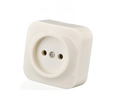 Розетка зовнішня без з/к одинарна (12/144), Virginia Giselt (00000112134)
