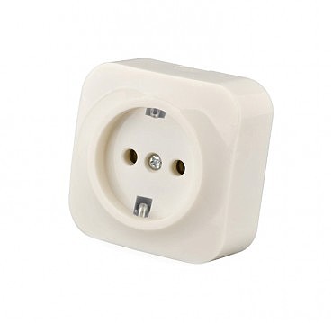 Розетка зовнішня із з/к одинарна (12/144), Virginia Giselt (00000112132)