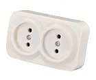 Розетка зовнішня без под/к подвійна (9/108), Virginia Giselt