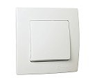Перемикач прохідний білий MAKEL LILLIUM natural KARE (12/120), шт