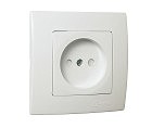 Розетка без заземлення з захистом вiд дiтей бел. MAKEL