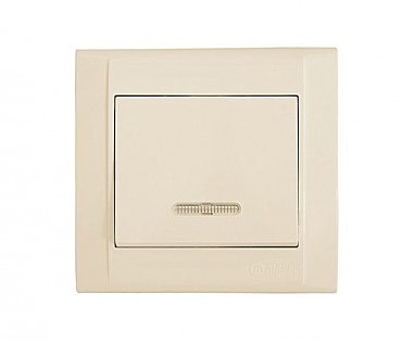 ВЫКЛ. 1 КЛАВ. С  ПОДСВ.  КРЕМ (00000106255)