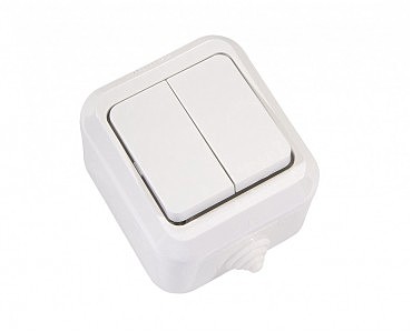 Выкл. 2 откр. бел. IP44 MAKEL (10 шт.) (00000002051)