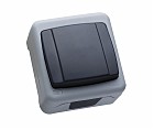 Вимикач 1-клавiшний  прохiдний IP55 MAKEL
