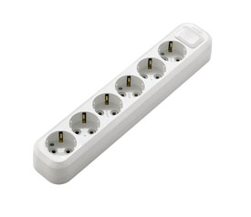 Колодка 6 гнізд з зазем.м (12/15 шт.) MAKEL (00000004042)