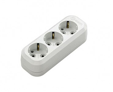 Колодка 3 гнізда з зазем.м (15 шт.)  MAKEL (00000002823)