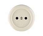 Розетка накладна 1-а кругла КРЕМ (кераміка) Makel (25 шт)