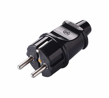 Вилка із заземленням чорна MAKEL (100шт) (00000097516)