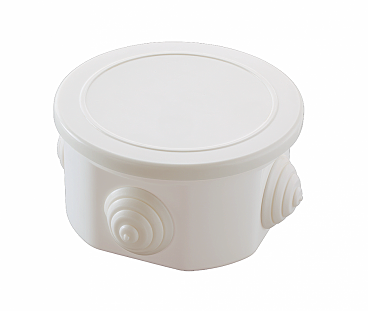 Коробка розпаювальна зовнішня кругла з кришкою білий Makel (12 шт.) (00000106984)