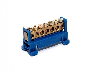 Шина нульова 7 отворів на дин-рейку GISelt (00000013202)